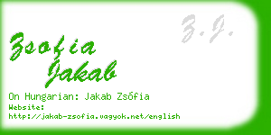 zsofia jakab business card