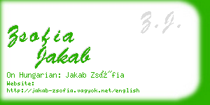 zsofia jakab business card